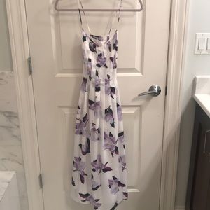 Banana Republic White Floral Maxi 00 Petite
